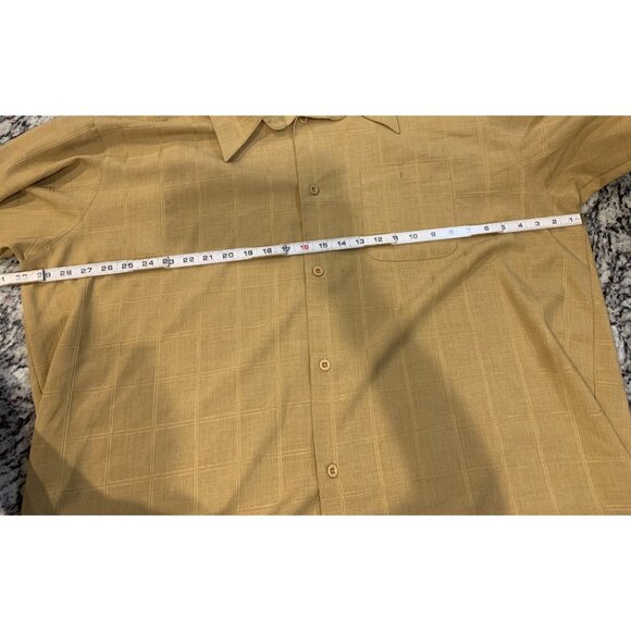 Pronti By Phita Mens 4XL 48x32 Suit 2pc Shirt Pants mustard plaid big tall - Picture 9 of 16